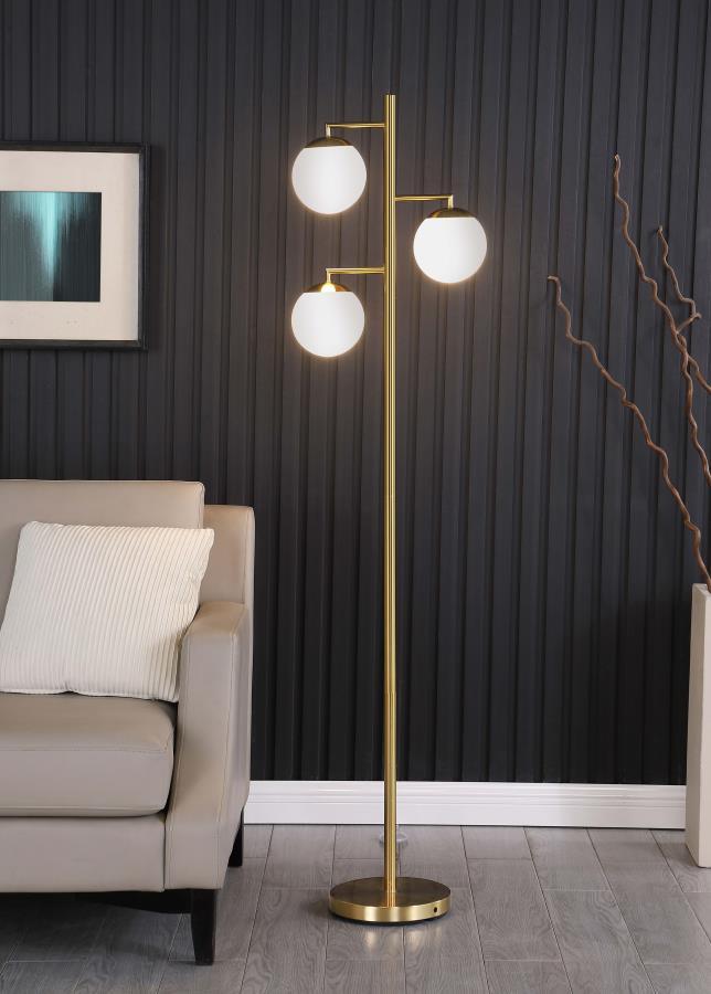 A striking design blends new and old design elements perfect for fitting in a mixed-motif and emits ambient lighting to illuminate your transitional space. Youâ€™ll love the retro feel of Mid-Century Modern personality in the Sena floor lamp, and will put