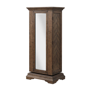  this piece promises enduring strength and stability. Its rich walnut finish