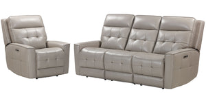 Bring upscale elegance to your living area with the Canterbury Power Zero Gravity Reclining Sofa Group. This gorgeous matching set includes a Power Recliner, a Power Console Loveseat, and a Power Sofa. Covered in gorgeous, supple leather with a custom mat