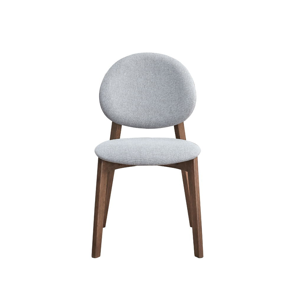 Discover the elegance of the Hadasa dining collection. With its sleek wooden table and matching chairs, this set exudes contemporary charm. The curved design of the table legs and the soft upholstery of the chairs offer both style and comfort. Perfect for