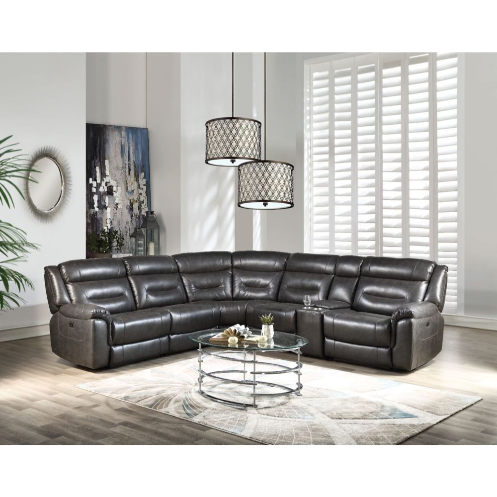 The Imogen power reclining sofa group doesnâ€™t hold back when it comes to contemporary style. This beautiful set features leather-aire upholstery, horizontal tufting, and USB charging ports. One touch power means infinite ways to recline in style. Its qu