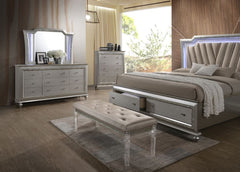 KD, Rectangular Armless Bench (Backless) Stationary Seat: Standard Dining Padded SEAT: PU (Button Tufted, Solid Pattern) Backless Wooden Apron Seat w/Sparkling Trim () Clear Acrylic Tapered Leg Armless<br/><br/><b>Product Features</b><ul><li>Case: 1Pc/1Ct