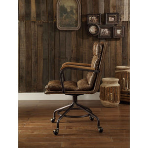 Harith - Executive Office Chair - Vintage Whiskey Top Grain Leather