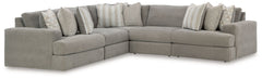 The casual, low-slung shape of this sectional makes it fully lounge-ready. Its deep seating invites you to sink right in, with bold beveled block arms that are softened by bullnose â€œwaterfallâ€ cushions. Best of all, the modular design lets you stage t