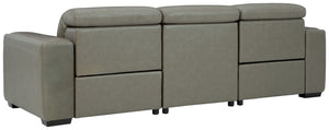 Correze - Gray - Power Sofa 3 Pc Sectional