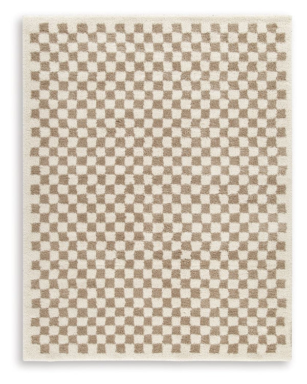 This checkerboard-patterned rug is worth checking out on so many levels. Casually cool and simply striking, its understated neutral palette feels just right everywhere and anywhere. And the ultra-plush shag pile is pure delight.<br/><br/><b>Product Featur