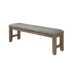 Introducing the Harrisburg 60" Dining Bench, an essential addition to any dining room, entryway, or mudroom. This robust bench is crafted from solid rubberwood, reinforced with two side stretchers to ensure it withstands the rigors of daily use. It is fin