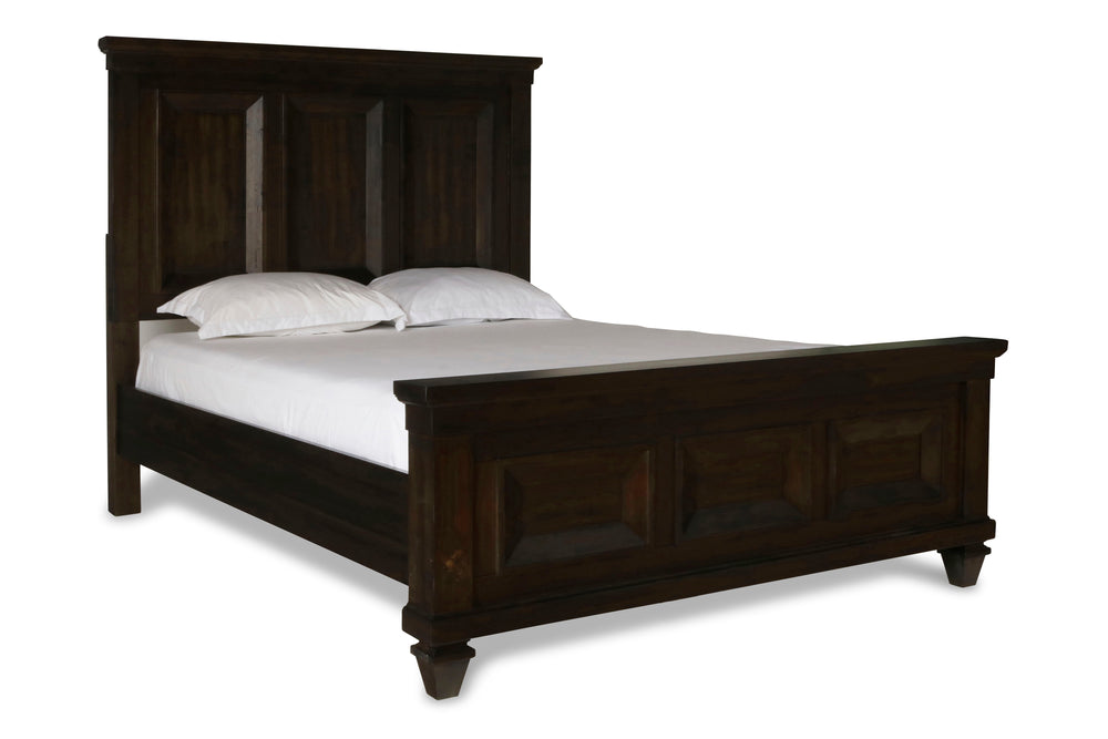 The Sevilla Wood Panel Bed is a masterfully crafted piece that embodies timeless craftsmanship and sophisticated design. Constructed from solid Acacia, enhanced by manufactured wood and Acacia wood veneers, it combines durability with the rich aesthetics 