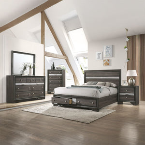 Naima - Eastern King Bed - Gray