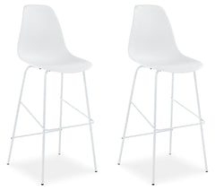 Designed with form and function in mind, this contemporary bar stool sports a slender-yet-sturdy metal frame and a fully contoured bucket seat. With its cool bar height dimensions and classically clean design, this stool transforms a kitchen island or bre