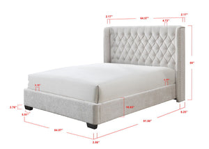 Daphne - King Bed - Ivory