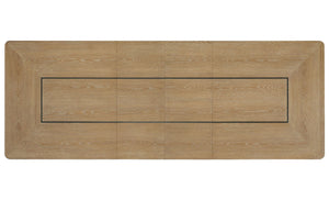 Escape - 84## Dining Rectangular Extendable Table With Console & 8 Ladderback Chairs - Glazed Natural Oak Mirage Mist