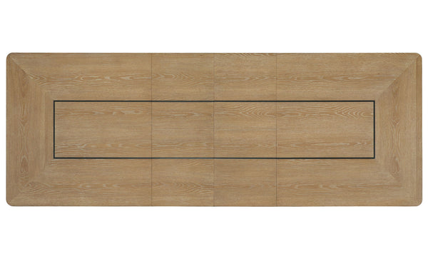 Escape - 84## Dining Rectangular Extendable Table With Console & 8 Ladderback Chairs - Glazed Natural Oak Mirage Mist
