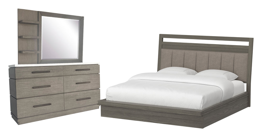 The essence of understated elegance, Pure Modern brings dramatic character to todayâ€™s living spaces. Its crisp lines and clean geometric profiles are highlighted with a signature Moonstone finishâ€”a sophisticated warm grey revealing oak veneer patterns