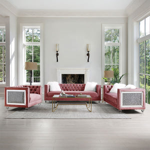 HeiberoII - Sofa - Pink Velvet