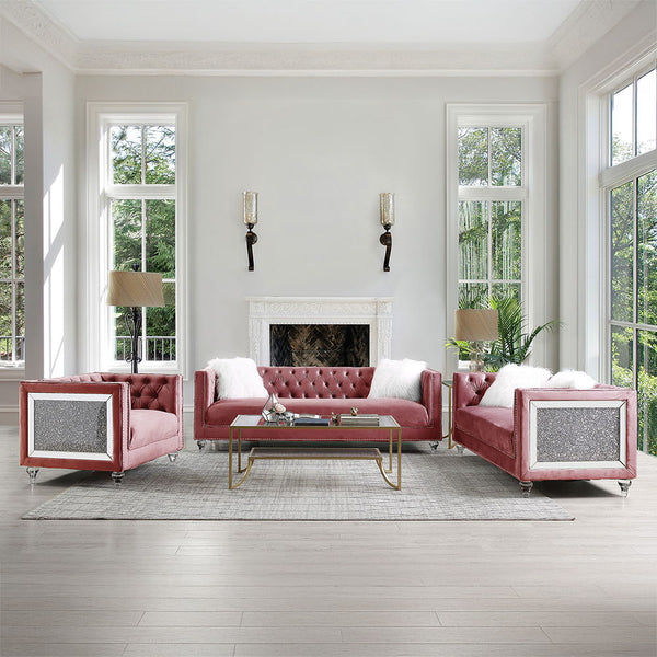 HeiberoII - Sofa - Pink Velvet
