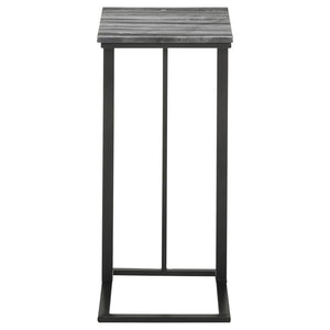 Vicente - Marble Top C-Shaped Sofa Side Table - Gray