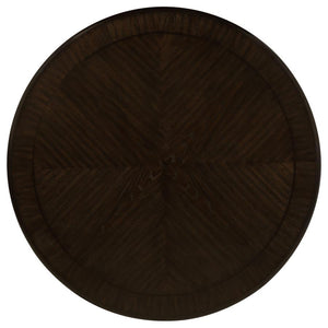 Twyla - Round Dining Table With Drawer - Dark Cocoa