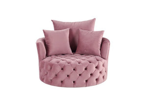 Zunyas - Accent Chair - Pink Velvet
