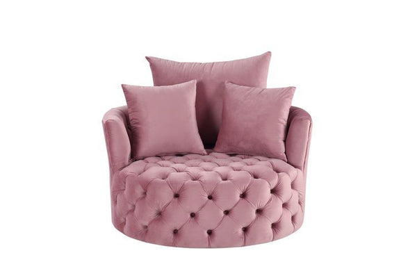 Zunyas - Accent Chair - Pink Velvet