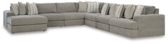 The casual, low-slung shape of this sectional makes it fully lounge-ready. Its deep seating invites you to sink right in, with bold beveled block arms that are softened by bullnose â€œwaterfallâ€ cushions. Best of all, the modular design lets you stage t