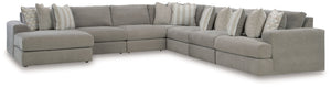 The casual, low-slung shape of this sectional makes it fully lounge-ready. Its deep seating invites you to sink right in, with bold beveled block arms that are softened by bullnose â€œwaterfallâ€ cushions. Best of all, the modular design lets you stage t
