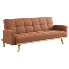 Enhance your interiors with our mid-century modern sofa beds. Wrapped in finely upholstered fabric, these pieces exhibit a sleek tufted design. Seamlessly transitioning from a chic sofa to a comfortable bed, they epitomize versatility. Supported by durabl