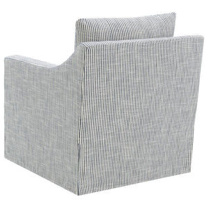Winter - Upholstered Sloped Arm Accent Swivel Chair - Gray