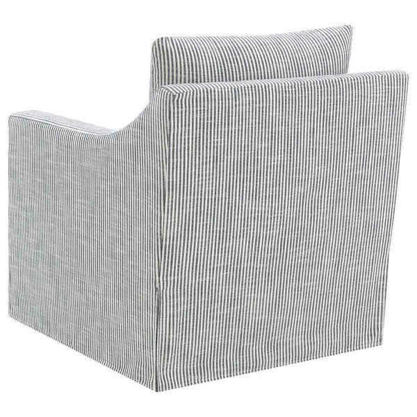 Winter - Upholstered Sloped Arm Accent Swivel Chair - Gray