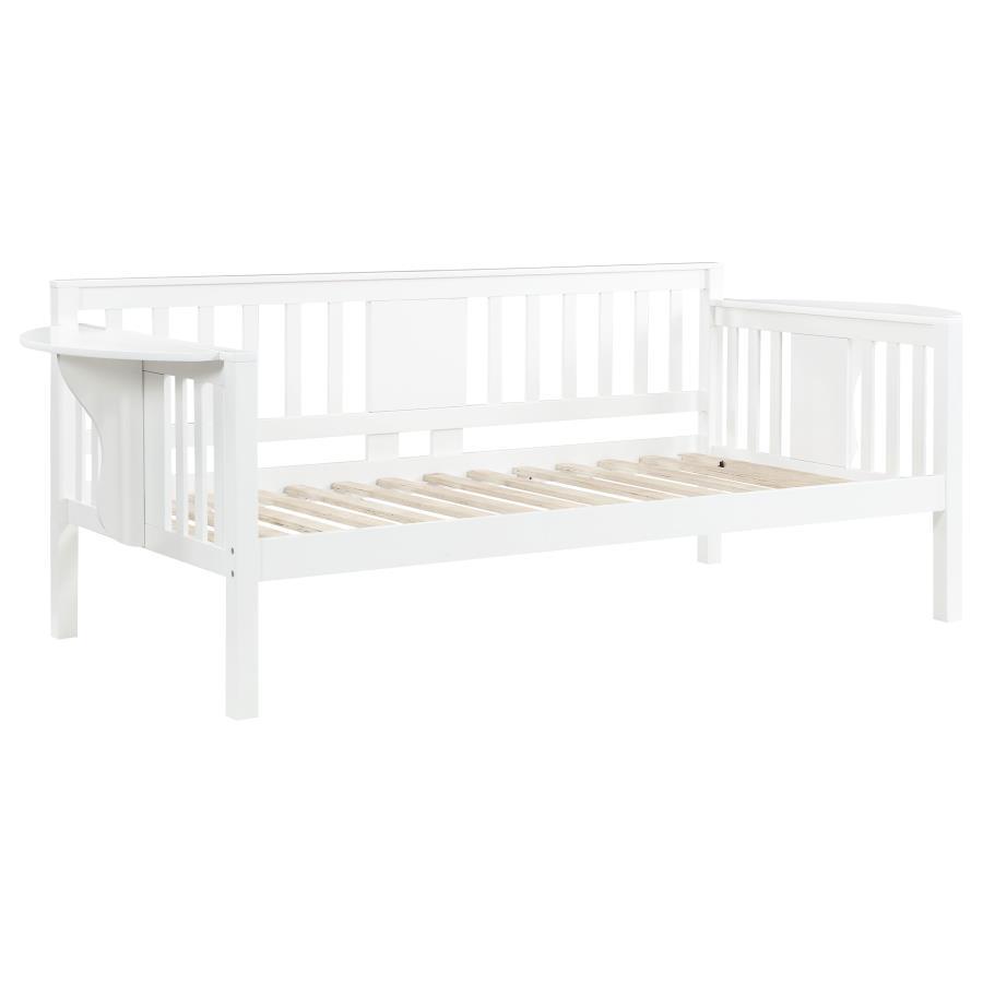 Create a spot to relax in your home office or freshen up a teen-'s bedroom with a contemporary wood daybed. Perfect for a casual look and feel, it features a neutral finish over pine and plywood construction, offering classic energy in an updated package.