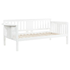 Create a spot to relax in your home office or freshen up a teen-'s bedroom with a contemporary wood daybed. Perfect for a casual look and feel, it features a neutral finish over pine and plywood construction, offering classic energy in an updated package.