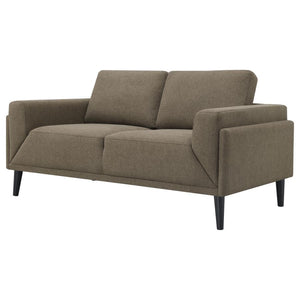 Rilynn - Upholstered Track Arm Loveseat - Brown
