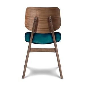 Oscar - Chair With Cushion (Set of 2) - Walnut / Forest Green
