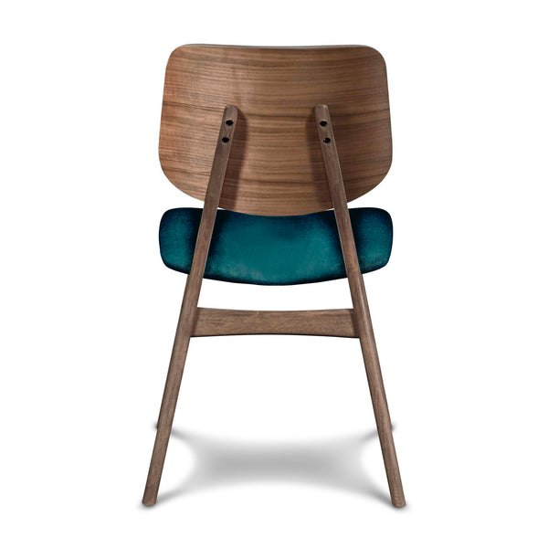 Oscar - Chair With Cushion (Set of 2) - Walnut / Forest Green