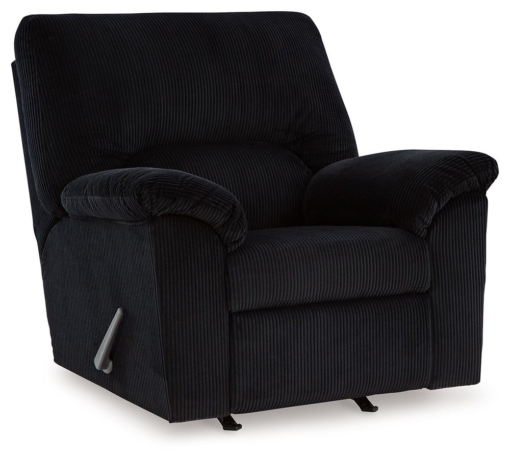 This recliner is a cozy interpretation of casual contemporary style. Its super-soft corduroy makes curling up with a book or your favorite show that much more comfortable. You-'re sure to appreciate its sincere styling and homey approach to relaxation.<br