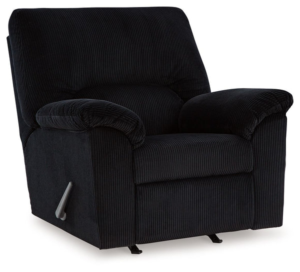 This recliner is a cozy interpretation of casual contemporary style. Its super-soft corduroy makes curling up with a book or your favorite show that much more comfortable. You-'re sure to appreciate its sincere styling and homey approach to relaxation.<br