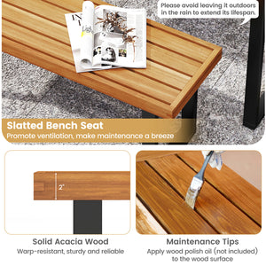 Please avoid leaving it outdoors in the rain to extend its lifespan<br>Crafted of solid acacia wood  warp-resistant  sturdy and reliable  built to last<br>Regular application of wood oil (not included) is recommended to maintain its luster<br>Supported by