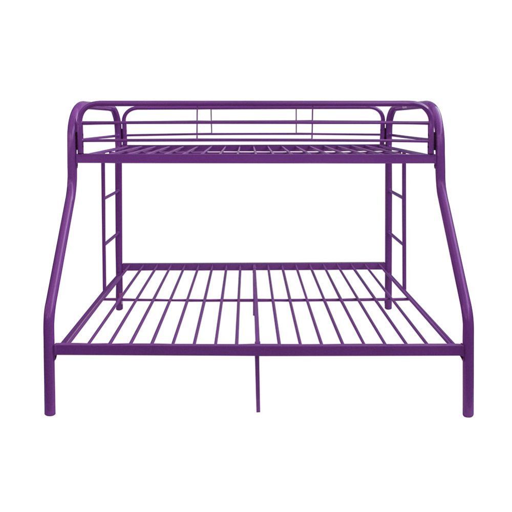 Bring home this Tritan twin over full bunk bed to let your kids enjoy personal space without compromising on style. Superior quality metal for durability, built-in side ladders for easy access, and full length guard rails for safety. Choose from a variety