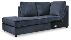This left-arm facing corner chaise is made with polyester upholstery. Pairs with other items in the series to make a sectional.<br><br><b>Additional Dimensions</b><br><ul><li>Arm height: 25-"</li><li>Seat depth: 68-"</li><li>Seat height: 20-"</li><li>Top 