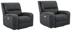 Take a seat and recline in seconds in this smooth and stylish Power Recliner. More than just beautiful, this innovative chair takes comfort to new heights with just the touch of a button. Offering effortless relaxation, it-'s sure to become your favorite 