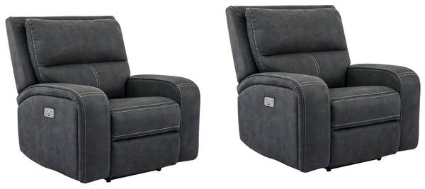 Take a seat and recline in seconds in this smooth and stylish Power Recliner. More than just beautiful, this innovative chair takes comfort to new heights with just the touch of a button. Offering effortless relaxation, it-'s sure to become your favorite 