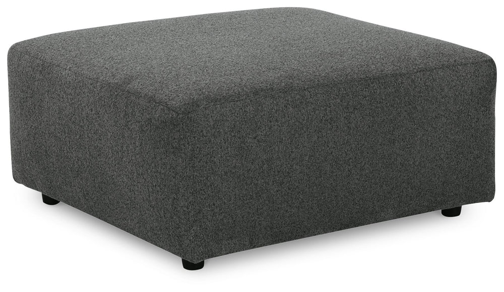 Contemporary fashion, meet superior form. This ottoman is strikingly streamlined in design, with its handsome charcoal upholstery speaking to tried-and-true modern color palettes. Kick back, relax and settle into the calm of your curated space.<br><br><b>