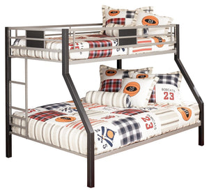 Dinsmore - Black / Gray - Twin/Full Bunk Bed w/Ladder