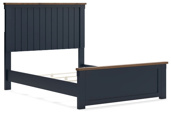 Landocken - Brown / Blue - Full Panel Bed