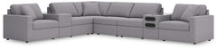 Looking cool and contemporary is great. But when it comes down to it, youâ€™re all about low-maintenance lounging. With the performance fabric on this sectional with audio system, cleaning spills is a breeze. Its customizable modular design caters to your