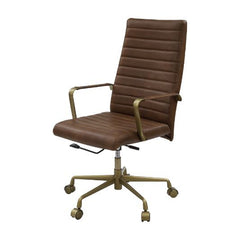 KD Adjustable Seat Height Upholstered Seat and Back Cushion Swivel Chair(360 Degree) Seat Cushion Thickness: 3-"<br/><br/><b>Product Features</b><ul><li>Case: 1Pc/1Ctn</li><li>Finish: Saturn Leather</li><li>Style: Industrial</li><li>Materials: Composite W