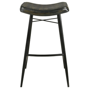 Bayu - Leather Upholstered Bar Stool (Set of 2) - Espresso