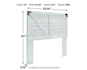Shawburn - Whitewash - Queen Crossbuck Panel HDBD