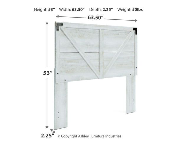 Shawburn - Whitewash - Queen Crossbuck Panel HDBD