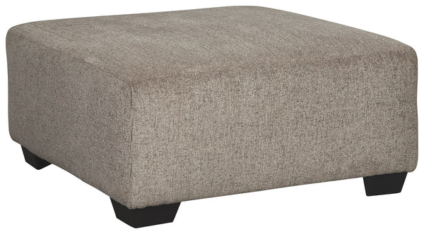 Celebrate strength and durability in design with this oversized accent ottoman. Neutral color opens doors for you to use your imagination with accessorizing the room. Softly textured chenille cushion sports stylish versatility. Throw up your feet or use i